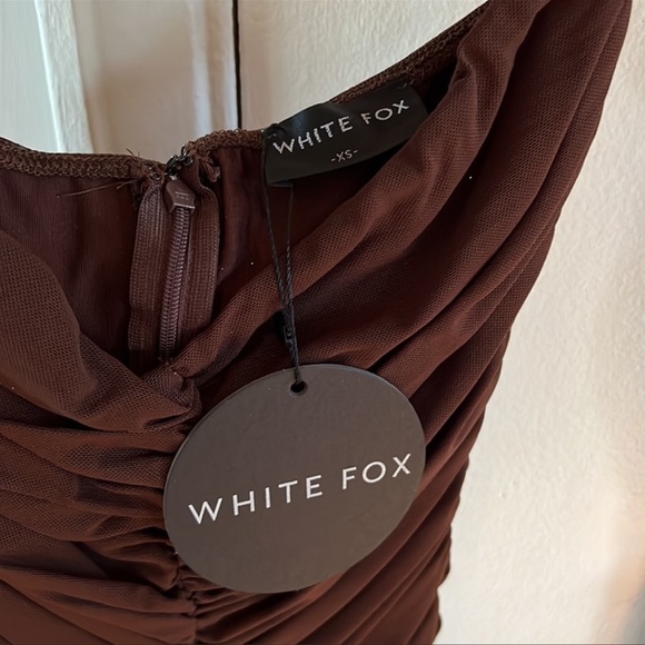 White Fox Boutique Chocolate Brown Been A Minute Mini Dress - Picture 6 of 8